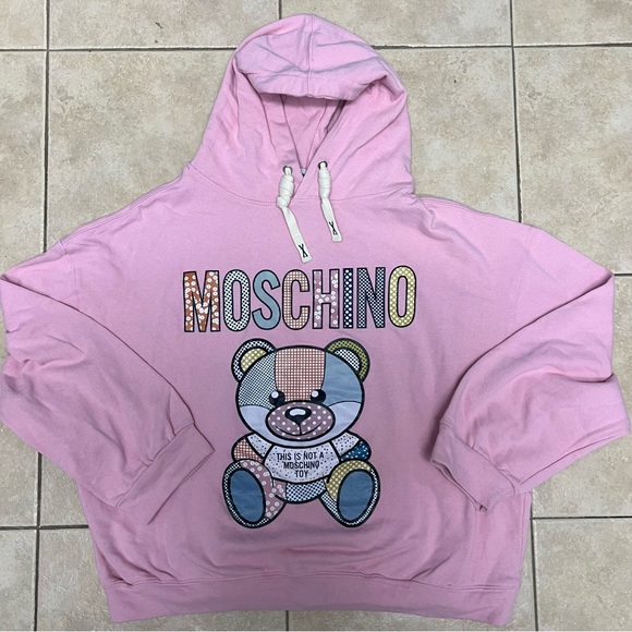 Moschino Sweaters - Moschino Couture This Is Not A Moschino Toy Hooded Pullover Small Pink Hoodie